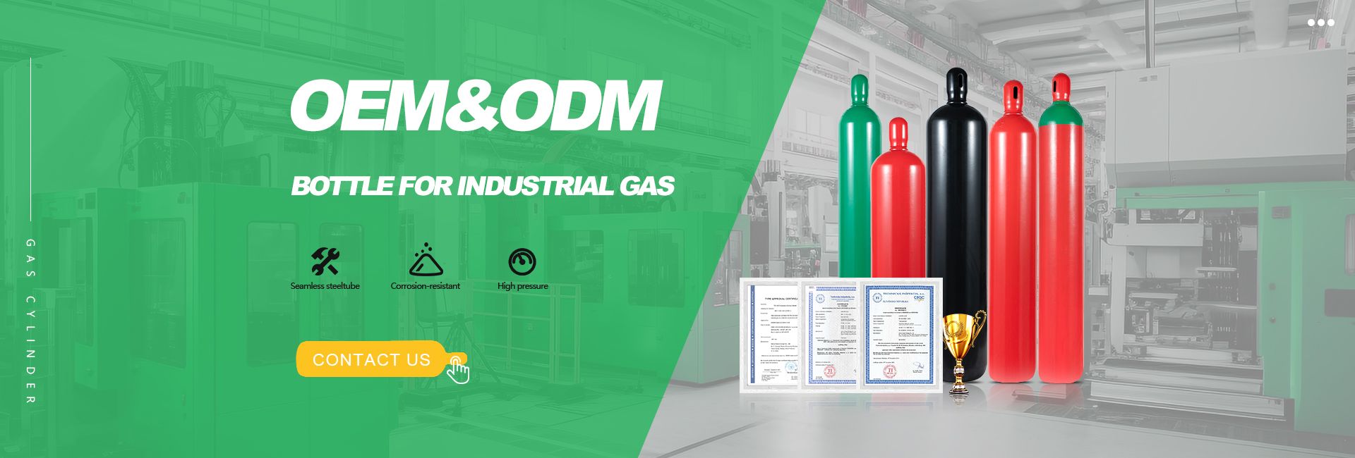 Composite gas cylinders