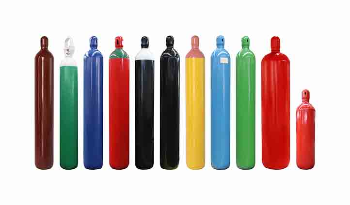 Industrial gas cylinder